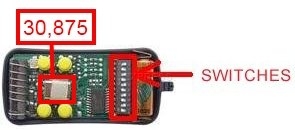 Remote: ALLMATIC AKMY4 30.875 MHz with 4 buttons