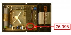 Remote: H�RMANN DH04 26.995 MHz with 4 buttons
